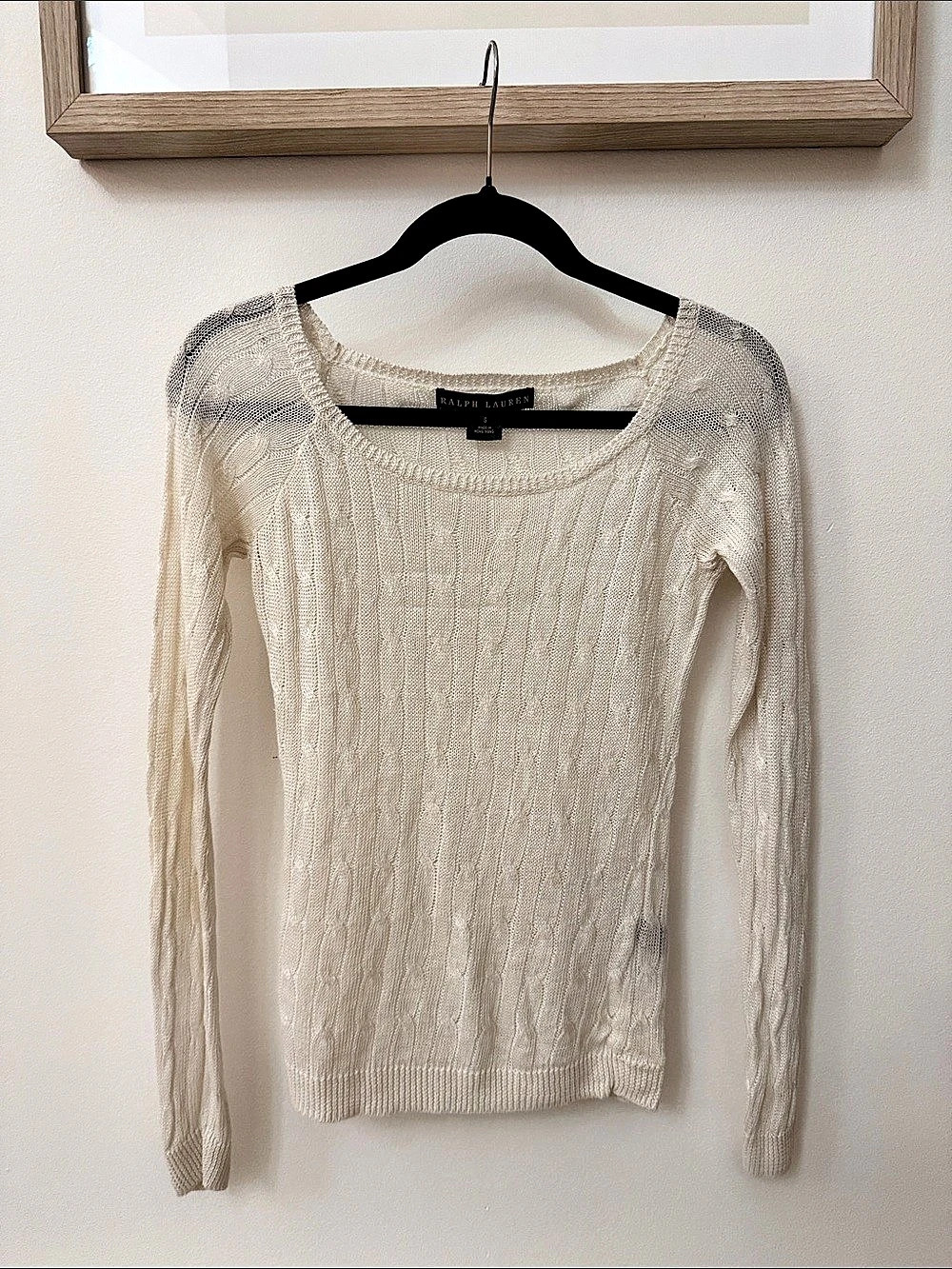 Vintage Ralph Lauren Silk Sheer Cableknit